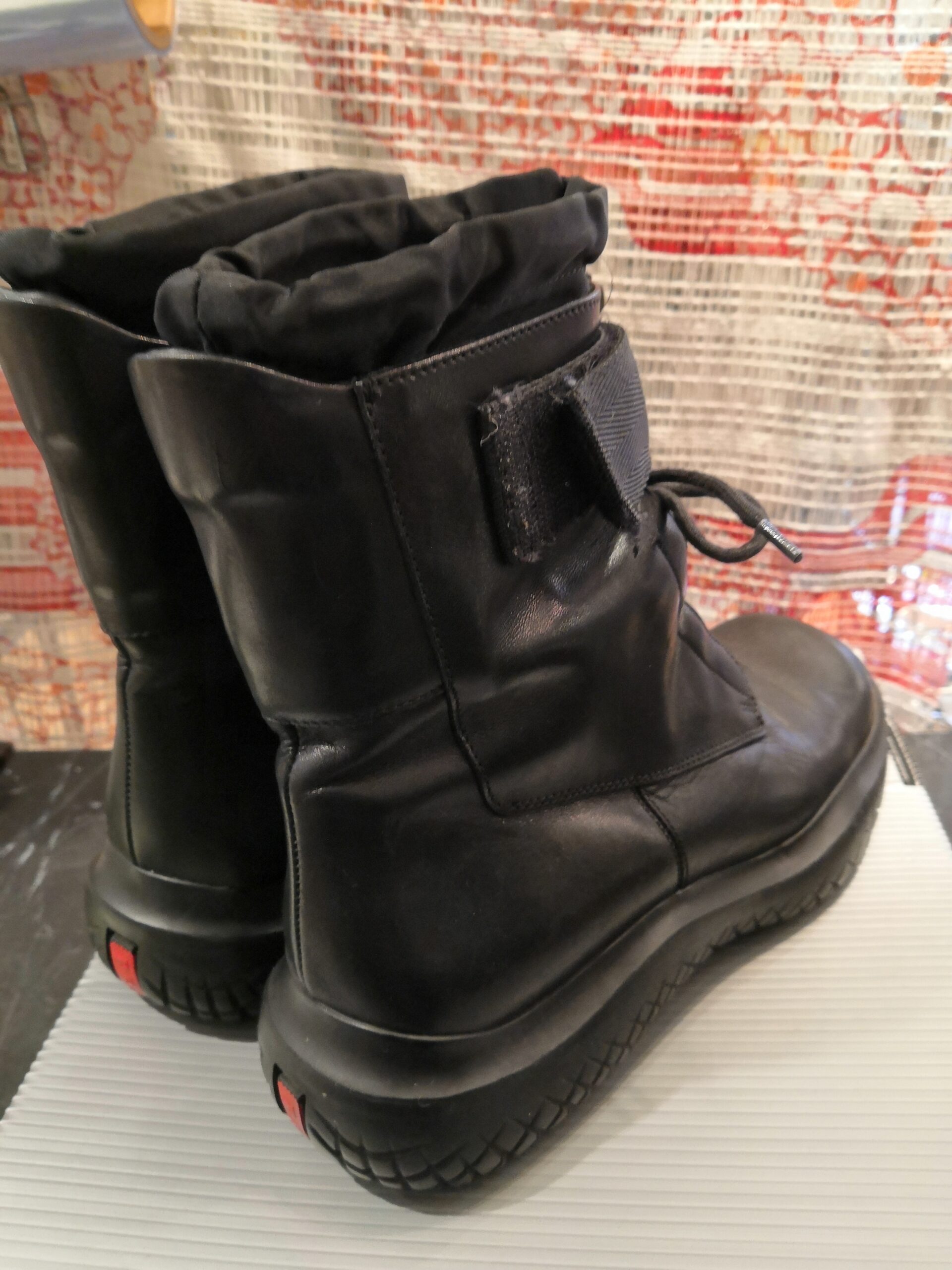 中古】希少 PRADA プラダ VIBRAM ビブラム レザー ナイロン レディース