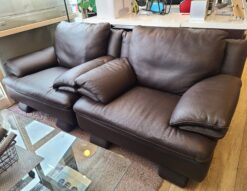 NATUZZI / ナツッジ　EDITIONS / エディションズ 　総本革張り　1人掛けソファ　イタリア製　ダークブラウン