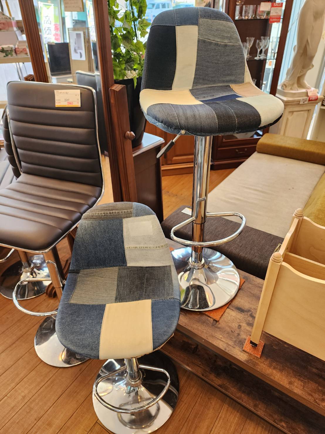 guzzini グッチーニ デニム柄カウンターチェア 未使用品