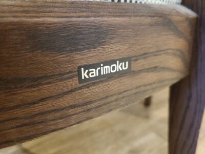 Karimoku / カリモク　ダイニング 5点セット　オーク材使用　モカブラウン　食堂テーブル　食堂椅子