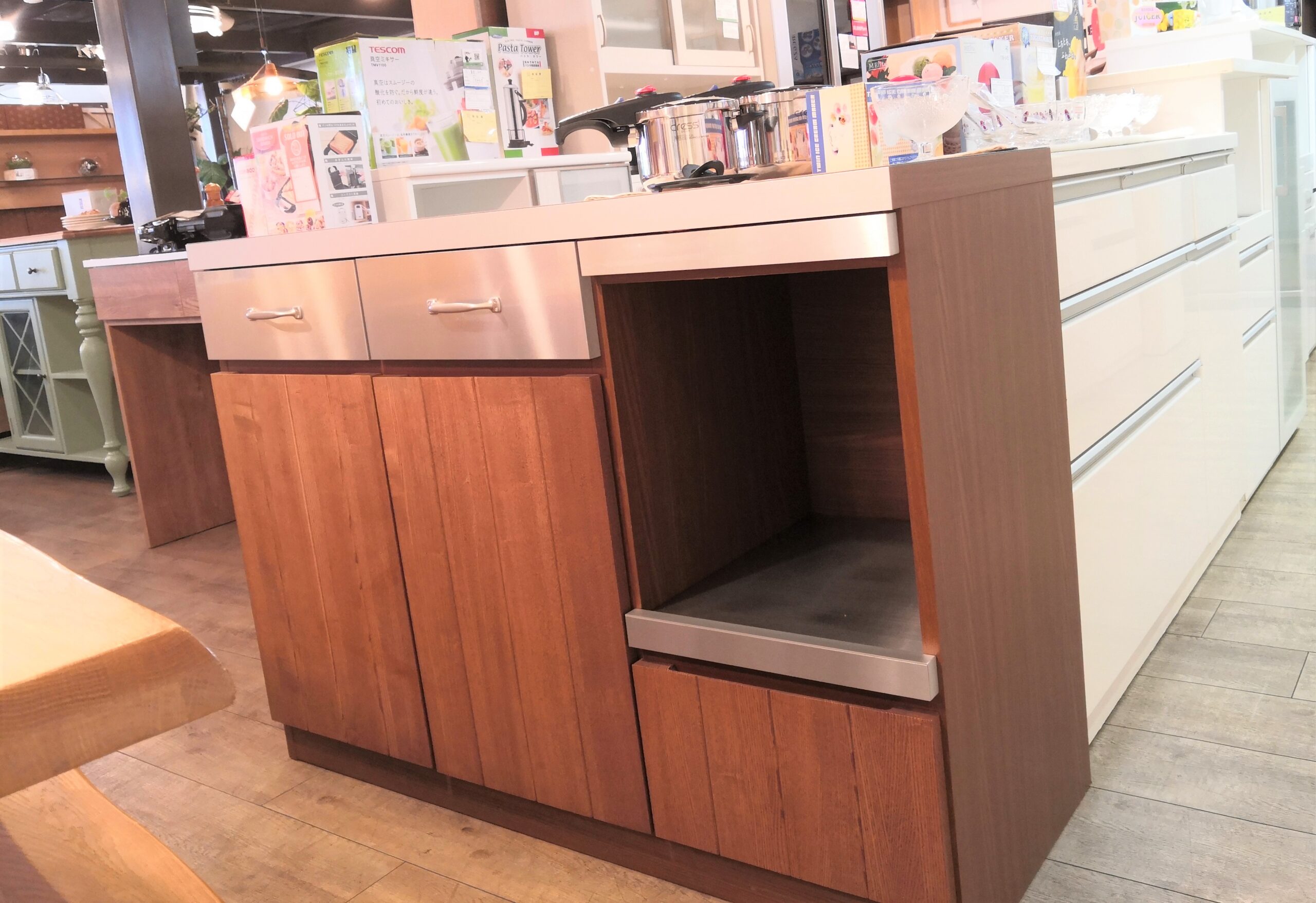 中古】 unico ウニコ STRADA ストラーダ キッチン収納 W120 キッチン