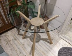 モダンデコ ガラス カフェテーブル