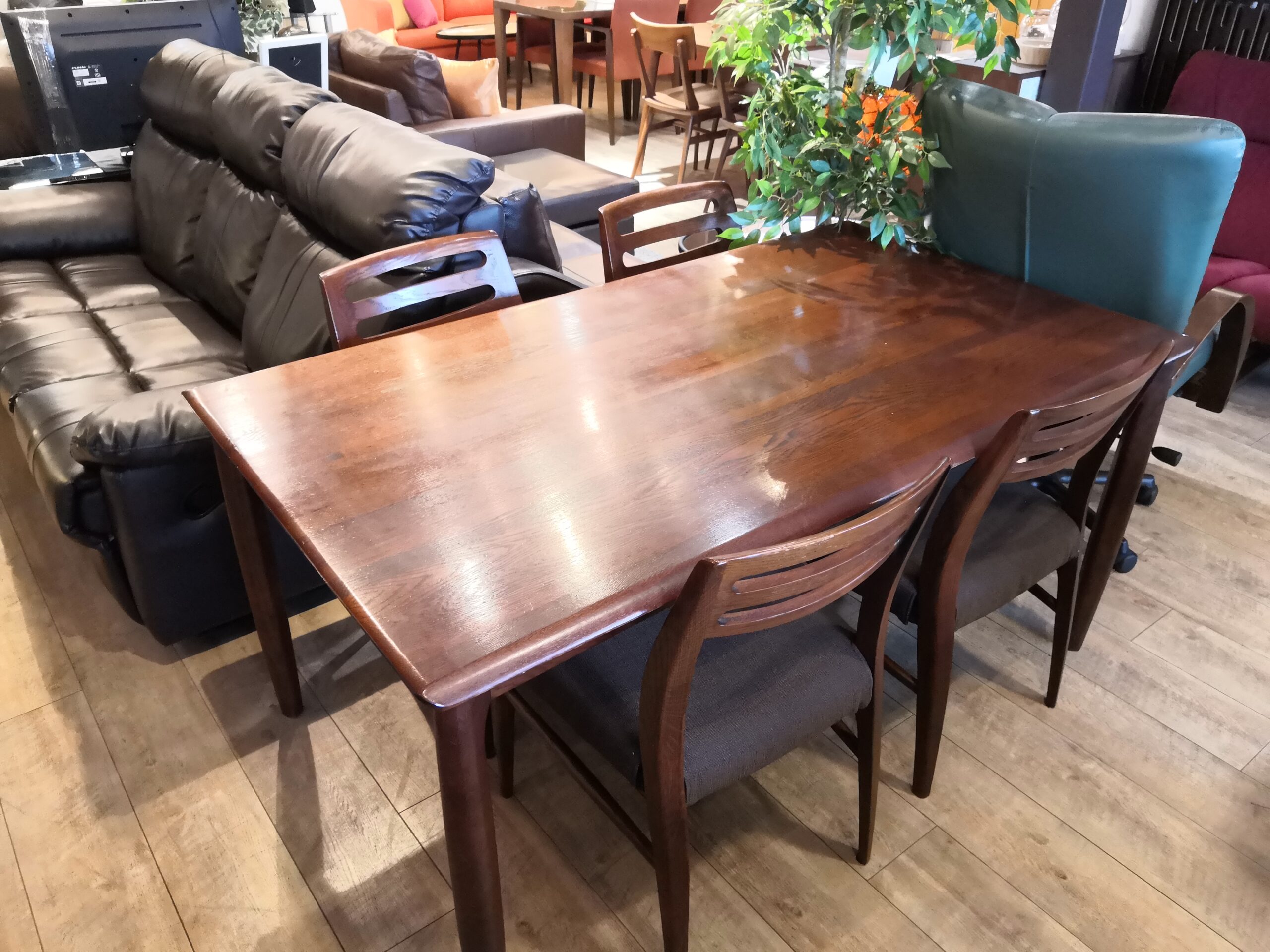 中古】KEYUCA ケユカ カレント W150 ダイニングテーブル 食卓テーブル