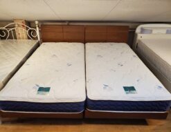 FRANCEBED　フランスベッド　シングルベッド　シングルサイズ　ベッド　ボンネルコイル　マットレス　同型2本　キングサイズ　ウォールナットカラー　ダークブラウン　コンセント付　棚付　シンプル　インダストリアル　モダン　リサイクルショップ　再良市場　天白　名東　昭和　千種　瑞穂　緑　日進　豊明　中古　