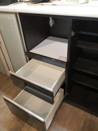 NITORI ニトリ Nポスティア ポスティア 背面化粧板 ブラック アイボリー キッチン収納 キッチンカウンター 3