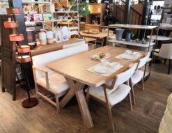 シギヤマ City シティ リビング家具 ダイニングセット ベンチ 岩倉榮利 X脚 オーク ダイニング4点セット