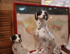 犬　置物　オブジェ　ダルメシアン親子セット
