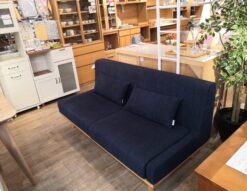 FLANNEL SOFA HARBAN ハーバン アームレス ネイビー ビーチ材 フルカバーリング 2.5シーターソファ