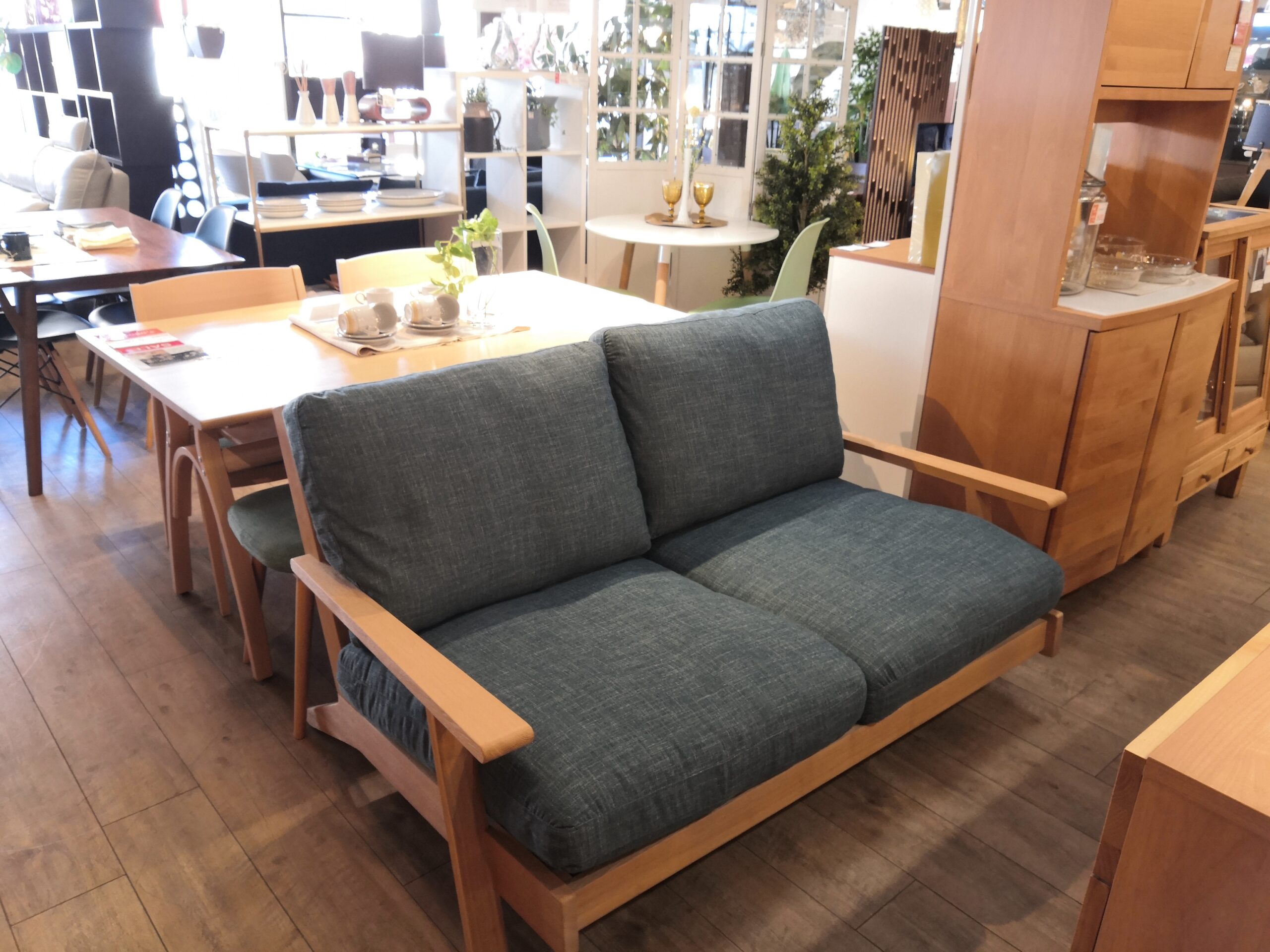 中古】Re:CENO リセノ NOANA ノアナ フェザー ファブリック 木フレーム