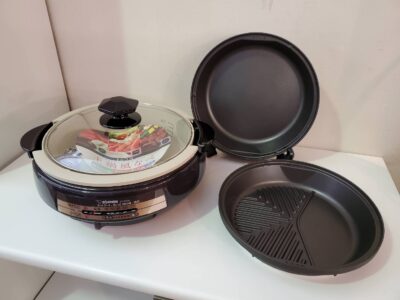 新品　未使用品　ZOJIRUSHI　象印　グリルなべ　グリル鍋　あじまる　土鍋風なべ　焼肉プレート　すき焼きなべ　1台3役　目盛りつき　直火OK　遠赤すき焼きプレート　溝つき遠赤焼肉プレート　卓上鍋　卓上　ホットプレート　鍋パーティー　焼肉パーティー　リサイクルショップ　再良市場　天白　名東　昭和　千種　瑞穂　緑　日進　豊明　東郷　おススメ　オススメ　新古品　美品　新生活