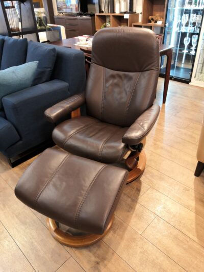 EKORNES エコーネス リクライニングチェア ブラウン オットマン付き ストレスレスチェア 1