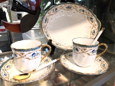 Noritake ノリタケ 最高級 ダイヤモンドコレクション アンジェローブ ペアティーカップとオーバルプレート