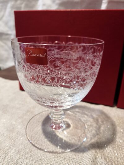 Bacarrat バカラ ローハン 渦巻模様 酒器 クリスタル グラス スモール ワイングラス 2