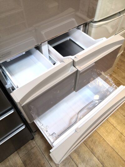 ミツビシ MITSUBISHI 2022年製 置けるスマート大容量 グレイングレージュ Bシリーズ 455L 5ドア 冷蔵庫 4