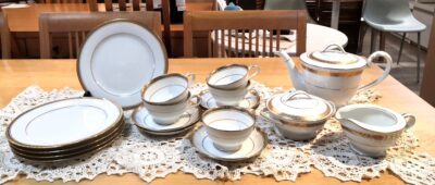 ノリタケ Noritake リッチモンド 東海銀行100周年記念 白地 金彩 昭和レトロ ティーセット