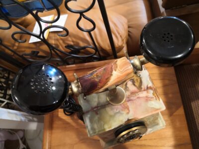 オブジェ アンティーク 西洋風 ITALY 天然石 電話機 電話 vintage FATAP マーブルフォン 4