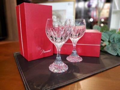 Baccarat　バカラ　MASSENA　マッセナ　ワイングラス　グラス　クリスタル　Mサイズ　フランス製　ベストセラー　最高級　高級　食器　箱付き　赤箱　リサイクルショップ　再良市場　天白　名東　昭和　千種　瑞穂　緑　日進　豊明　東郷　おススメ　オススメ お洒落　オシャレ　中古　美品