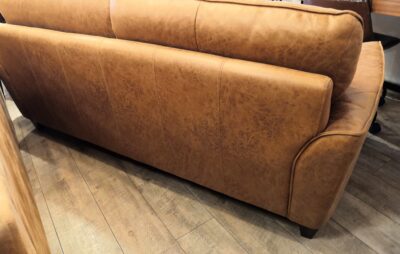 関家具 リラックスフォーム コロンバス RELAX FORM 木脚仕様 幅180㎝ レザーテックス キャメル色 3人掛け 3シーターソファ 5