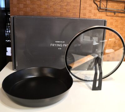 VERMICULAR バーミキュラ FRYING PAN #26 オーク材 OAK ガラス蓋 GLASS LID フライパン ガラスリッドセット 6