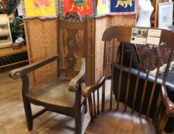 インテリア家具 アンティーク家具 久保田堅 無垢材 木製 ハイバックチェア