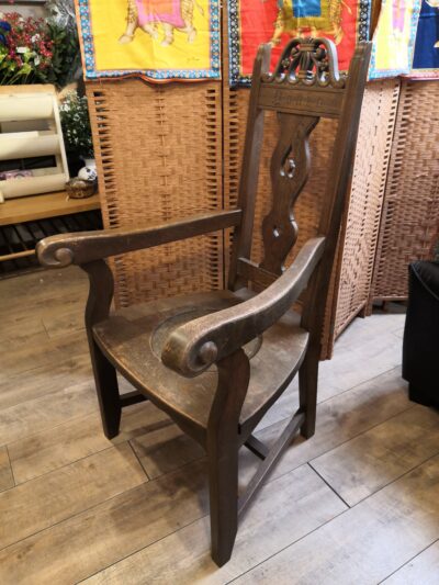 インテリア家具 アンティーク家具 久保田堅 無垢材 木製 ハイバックチェア 3