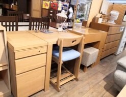 karimoku ボナシェルタ ST2578ME 日本製 カリモクスタンダードモダン ピュアオーク色 書斎 子供部屋 デスク＆ワゴンセット 8