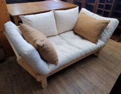 Karup　カーラップ　ソファベッド　Futon　フートン　デンマーク　北欧　2シーター　2人掛け　ソファ　カウチソファ　ベッド　クッションマット　クッション付き　布団　パイン無垢材　ナチュラル　コットン100％　コンパクト　リサイクルショップ　再良市場　天白　名東　昭和　千種　瑞穂　緑　日進　豊明　東郷　おススメ　オススメ お洒落　オシャレ　中古