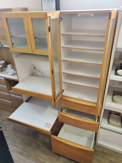 堀田木工所　堀田木工　レンジボードセット　レンジボード　食器棚　キッチン収納　壁面収納　食器収納　レンジ台　ナチュラル　大容量　レトロ　カントリー　リサイクル　最良市場　天白区　名東区　昭和区　千種区　瑞穂区　緑区　日進市　豊明市　東郷町　買取　出張買取　高価買取　販売　お値打ち　特価　1点物　1点モノ　早い者勝ち　おすすめ　おしゃれ　中古品