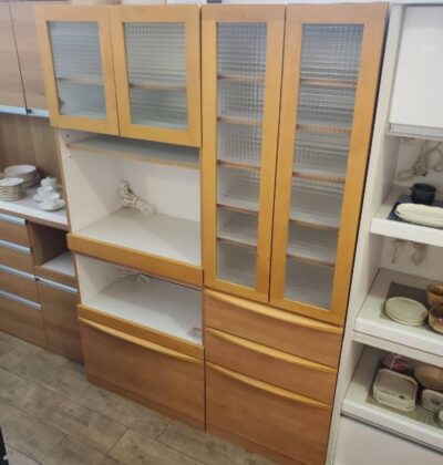 堀田木工所　堀田木工　レンジボードセット　レンジボード　食器棚　キッチン収納　壁面収納　食器収納　レンジ台　ナチュラル　大容量　レトロ　カントリー　リサイクルショップ　再良市場　天白　名東　昭和　千種　瑞穂　緑　日進　豊明　東郷　おススメ　オススメ お洒落　オシャレ　中古