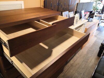 高野木工 LECCE レッチェ ウォールナット ロータイプ W80 W120 タンス サイドチェスト 4段チェスト 5