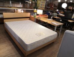 関家具 寝室家具 ポケットコイルマットレス ダブル 寝具 ナチュラル ダブルベッド 1