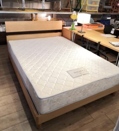 関家具 寝室家具 ポケットコイルマットレス ダブル 寝具 ナチュラル ダブルベッド 2