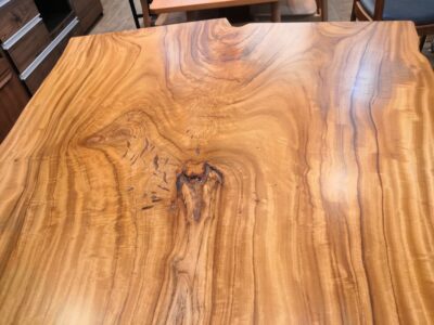 無垢材 一枚板 天然木 ダイニングテーブル SHIRAKAWA シラカワ 飛騨の家具 アームレス ダイニングチェア 6