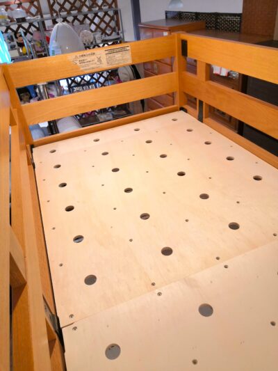 無印良品 muji オーク材突板 寝室家具 子供部屋 寮 フレームのみ 2段ベッド 4