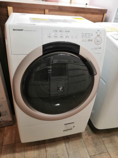 SHARP 2022年製 ES-S7G-NL ピンクゴールド系 左開き 洗濯機 7㎏洗 3.5㎏乾燥 ドラム式洗濯乾燥機 1