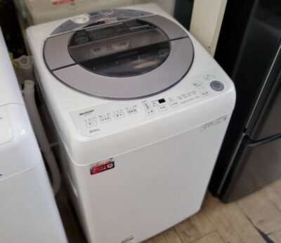 SHARP　シャープ　8.0㎏　8㎏　洗濯機　全自動洗濯機　2021年製　ES-GV8F　縦型　タテ型　節水　インバーター　静音　穴なし槽　上開き　簡易乾燥　送風機能　シワ抑えコース　ほぐし運転　つけ置きコース　巻き上げ水流　ふろ水ポンプ　　時短　リサイクルショップ　再良市場　天白　名東　昭和　千種　瑞穂　緑　日進　豊明　東郷　おススメ　オススメ 中古