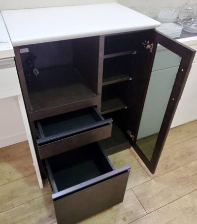 CRAFTKOGA　クラフトコガ　キッチンカウンター　レンジ台　食器棚　キッチン収納　食器収納　コンパクト　省スペース　単身　ひとり暮らし　石目調　石模様　モダン　スタイリッシュ　かっこいい　リサイクル　最良市場　天白区　名東区　昭和区　千種区　瑞穂区　緑区　日進市　豊明市　東郷町　買取　出張買取　高価買取　販売　お値打ち　特価　1点物　1点モノ　早い者勝ち　おすすめ　おしゃれ　中古品