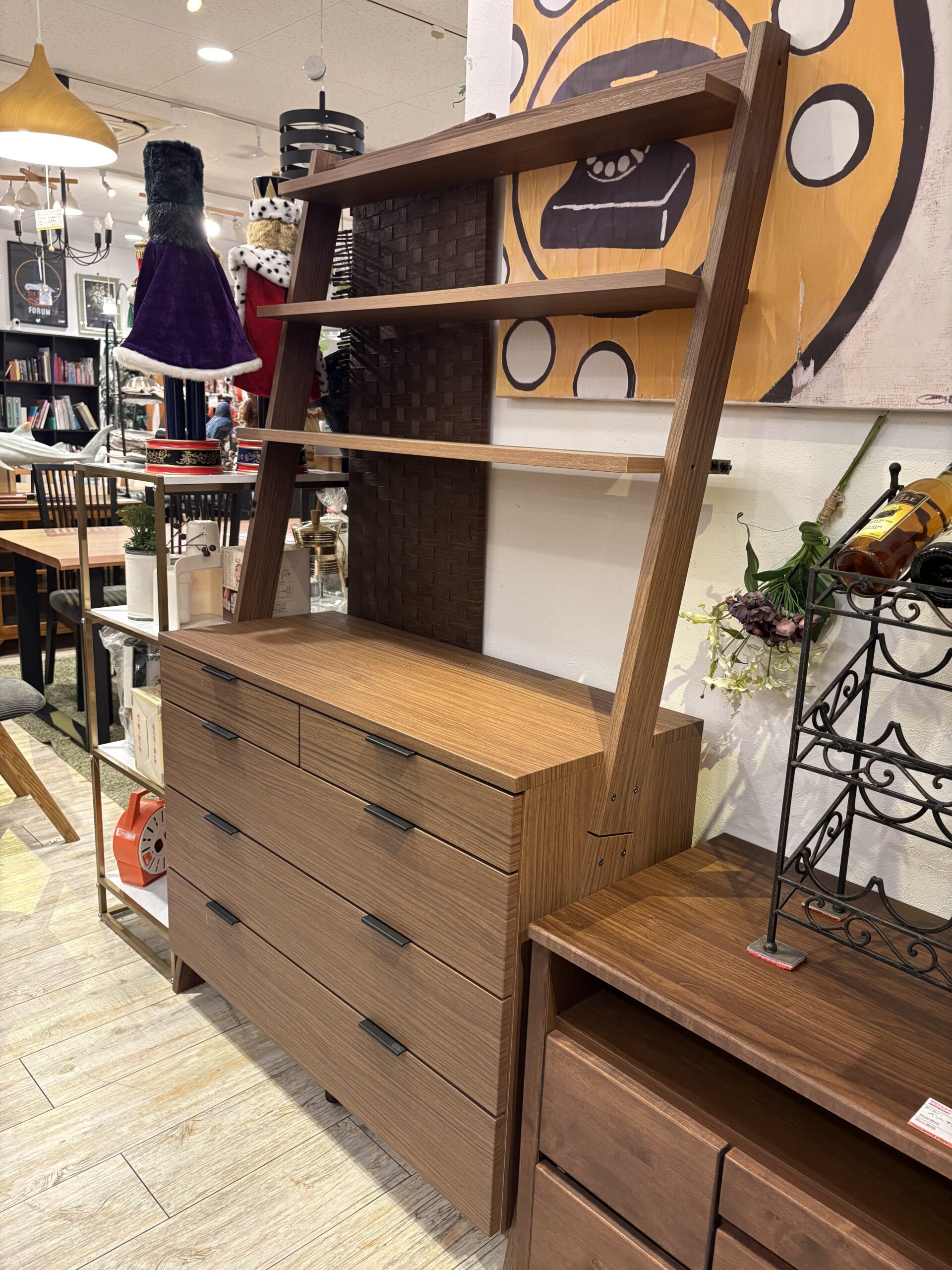 H17C43 IDC大塚家具 パラダイム サイドボード 天然木 マルヨシ民芸家具