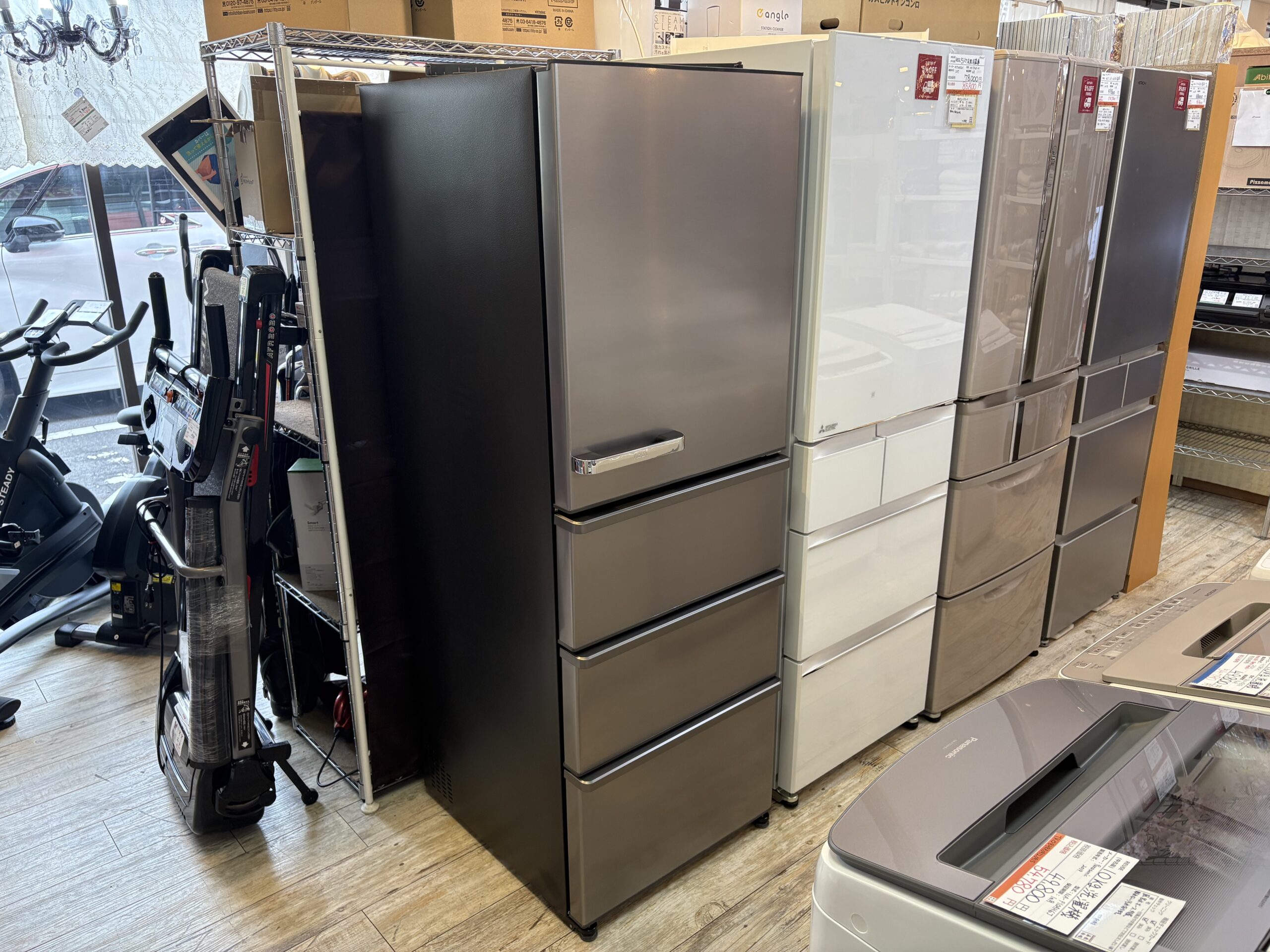 中古品】 430L 4ドア冷凍冷蔵庫 AQUA 2020年製 AQR-V43K 自動