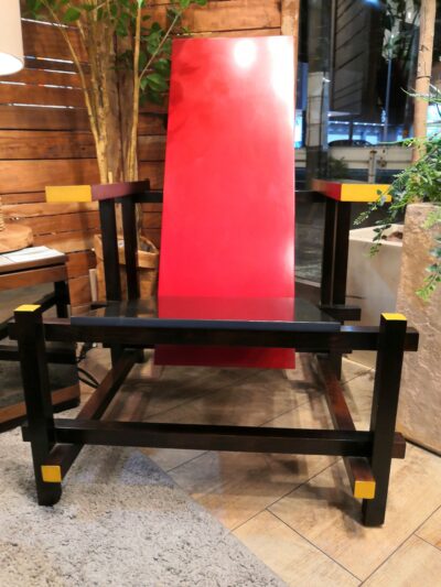 リプロダクト品 レア ヴィンテージ品 座れるアート RED AND BLUE ラウンジチェア 5