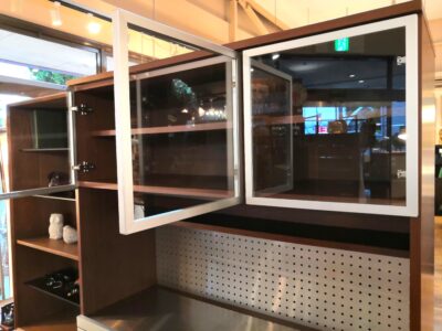unico 末次家具 STRADA ストラーダ 幅120㎝ ヴィンテージデザイン ステンレス天板 ウォールナット レンジボード 2