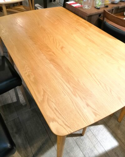 IDC大塚 Cinema3 オーク材 片側ベンチ ウレタン樹脂塗装 ナチュラル ダイニング4点セット 4
