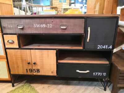 ヴィンテージ調 アイアン インダストリアル カフェテリア 収納家具 サイドボード 1