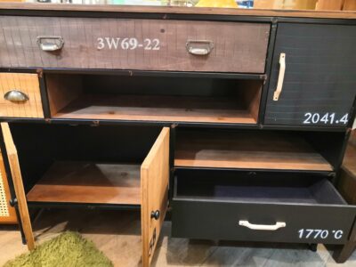 ヴィンテージ調 アイアン インダストリアル カフェテリア 収納家具 サイドボード 3