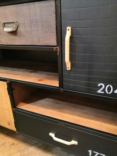 ヴィンテージ調 アイアン インダストリアル カフェテリア 収納家具 サイドボード 6