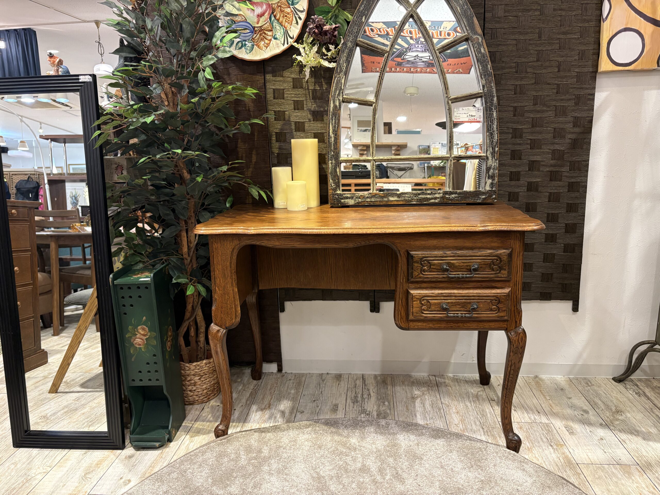 中古品】 片そでデスク 三越ブルージュ ルーマニア製