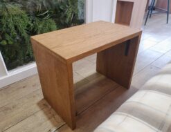 a.depeche アデペシュ ア・デペシュ chalet シャレット スツールテーブル スツール サイドテーブル コの字型テーブル ナイトテーブル オーク突板 2WAY仕様 コンパクト モダン ナチュラル インダストリアル メンズライク 男前 カフェ風 リサイクルショップ 再良市場 天白 名東 昭和 千種 瑞穂 緑 日進 豊明 東郷 おススメ オススメ お洒落 オシャレ 中古