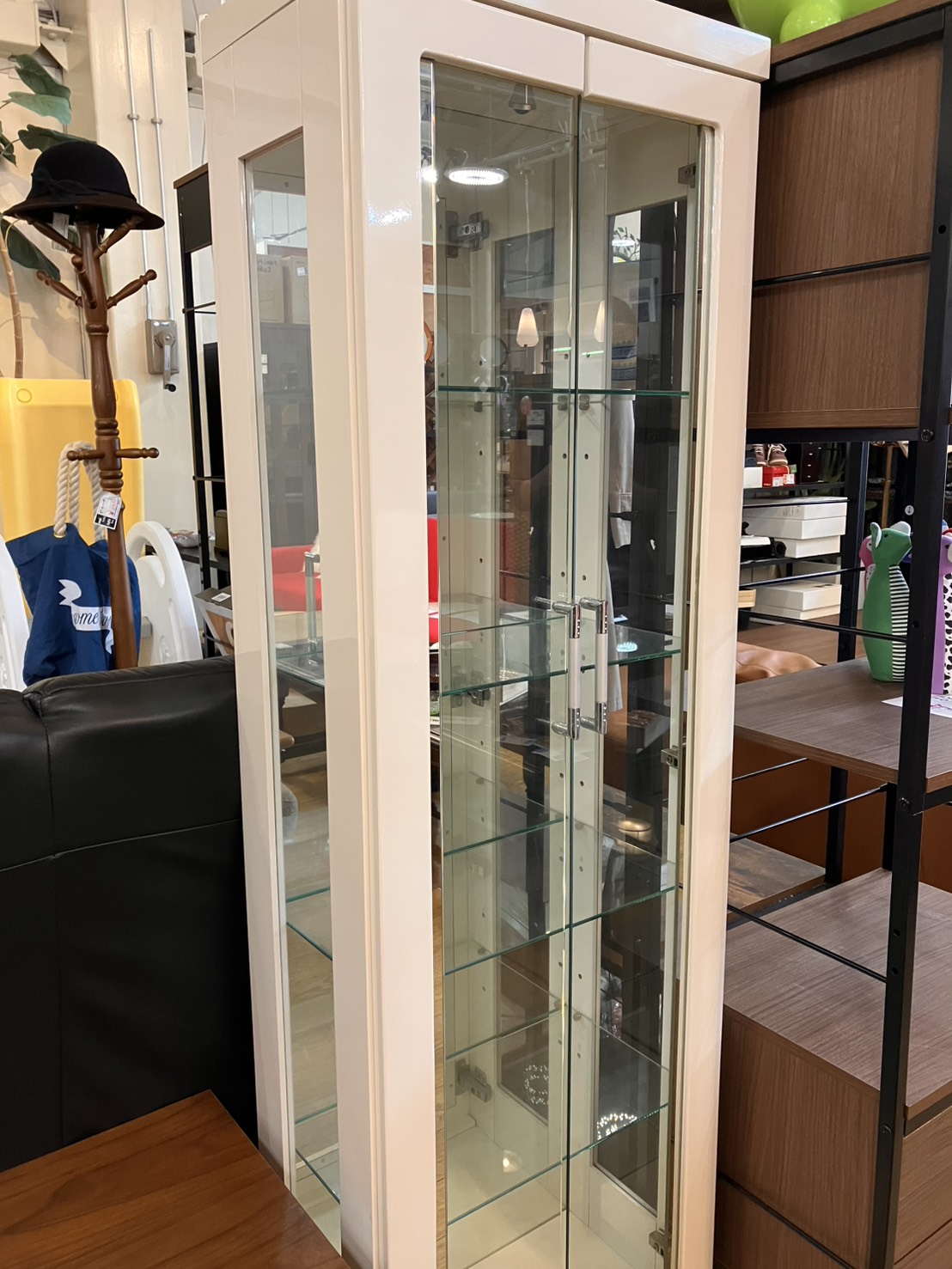 DULTON ダルトン ステンレス コレクションケース 鍵付き 廃盤品 ガラス