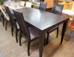 ACTUS　アクタス　ダイニング5点セット　4人掛け　4人用　ダイニングセット　食卓セット　食卓テーブルセット　ダイニングテーブル　ダイニングチェア　ハイバックチェア　格子デザイン　シンプル　モダン　ダークブラウン　カバーリング　古民家風　リサイクルショップ　再良市場　天白　名東　昭和　千種　瑞穂　緑　日進　豊明　東郷　おススメ　オススメ お洒落　オシャレ　中古