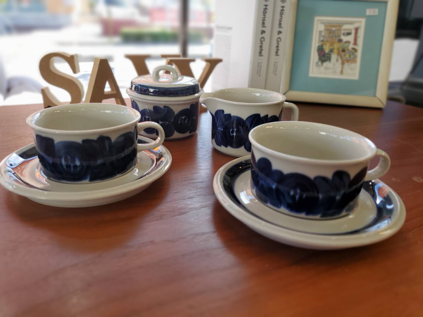 アラビア アネモネブルー 陶器 ボウル 花柄 ヴィンテージ アラビア